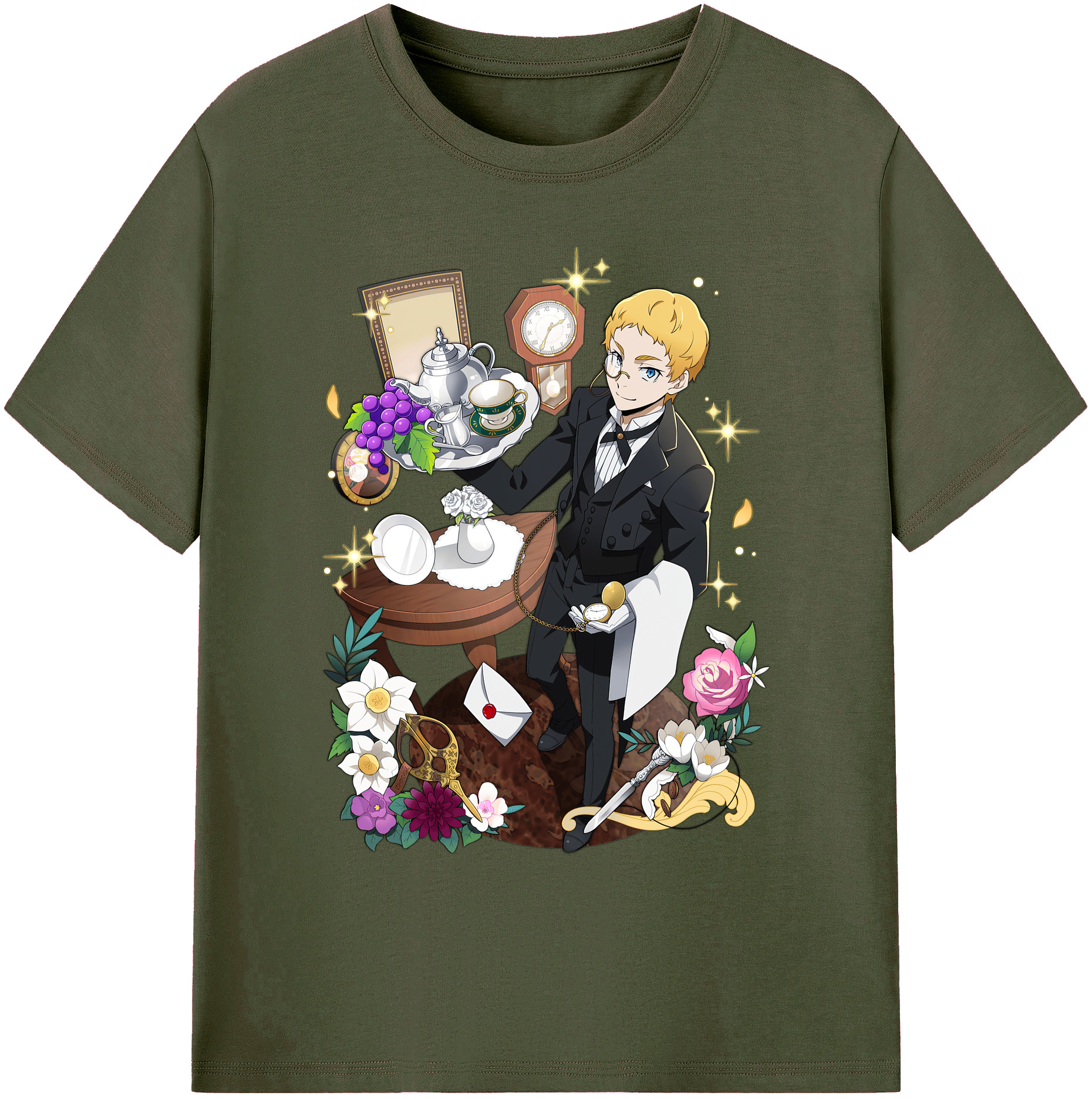 （画像用） 文豪ストレイドッグス Bungo Stray Dogs 綿100％ メンズ半袖Tシャツ｜肌触りやわらか＆通気性